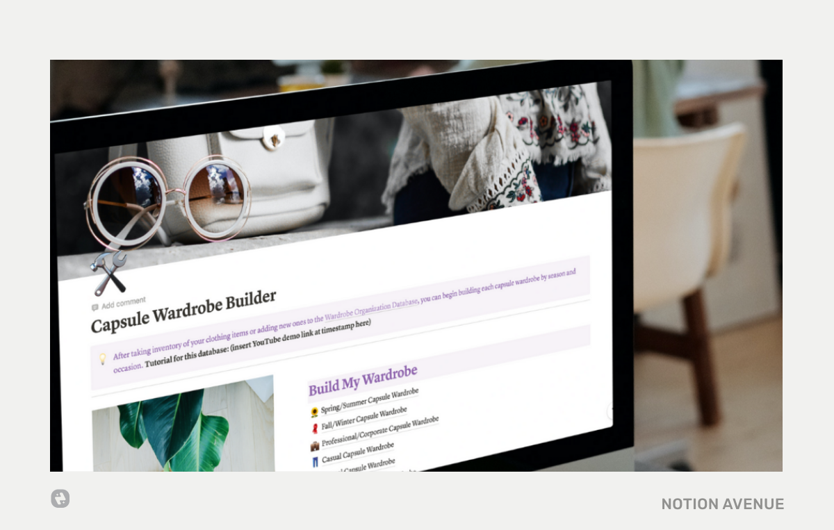 7+ Best & Aesthetic Notion Wardrobe & Outfit Planner Templates to